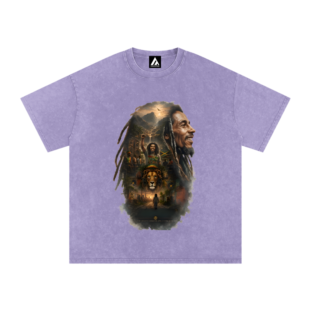 Snow Washed Oversized Cotton T-Shirt