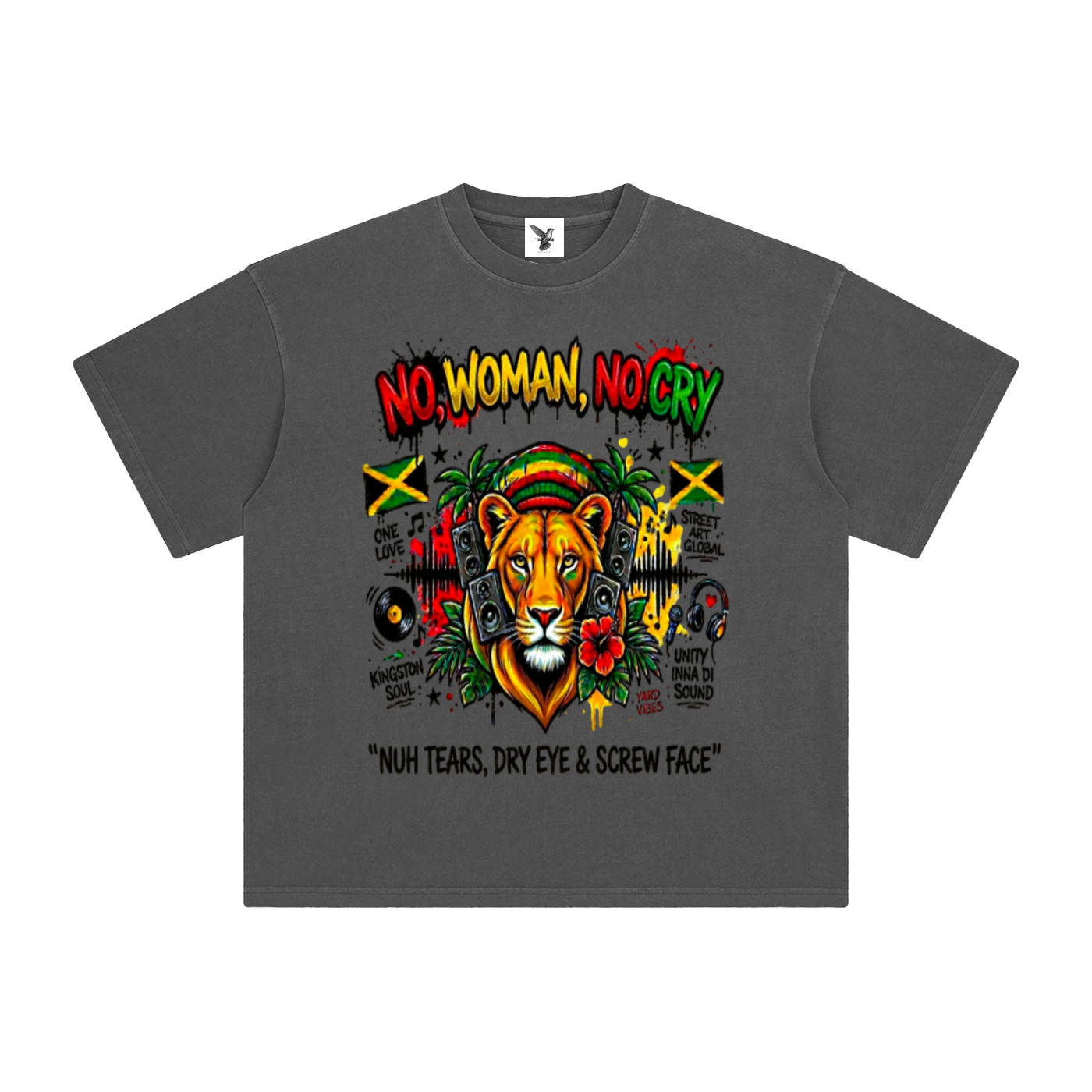 NO, WOMAN, NO CRY | Enzyme Washed T-Shirt
