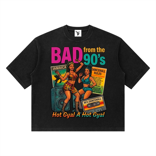 BAD from the 90's | Mineral Wash Waffle Boxy T-Shirt