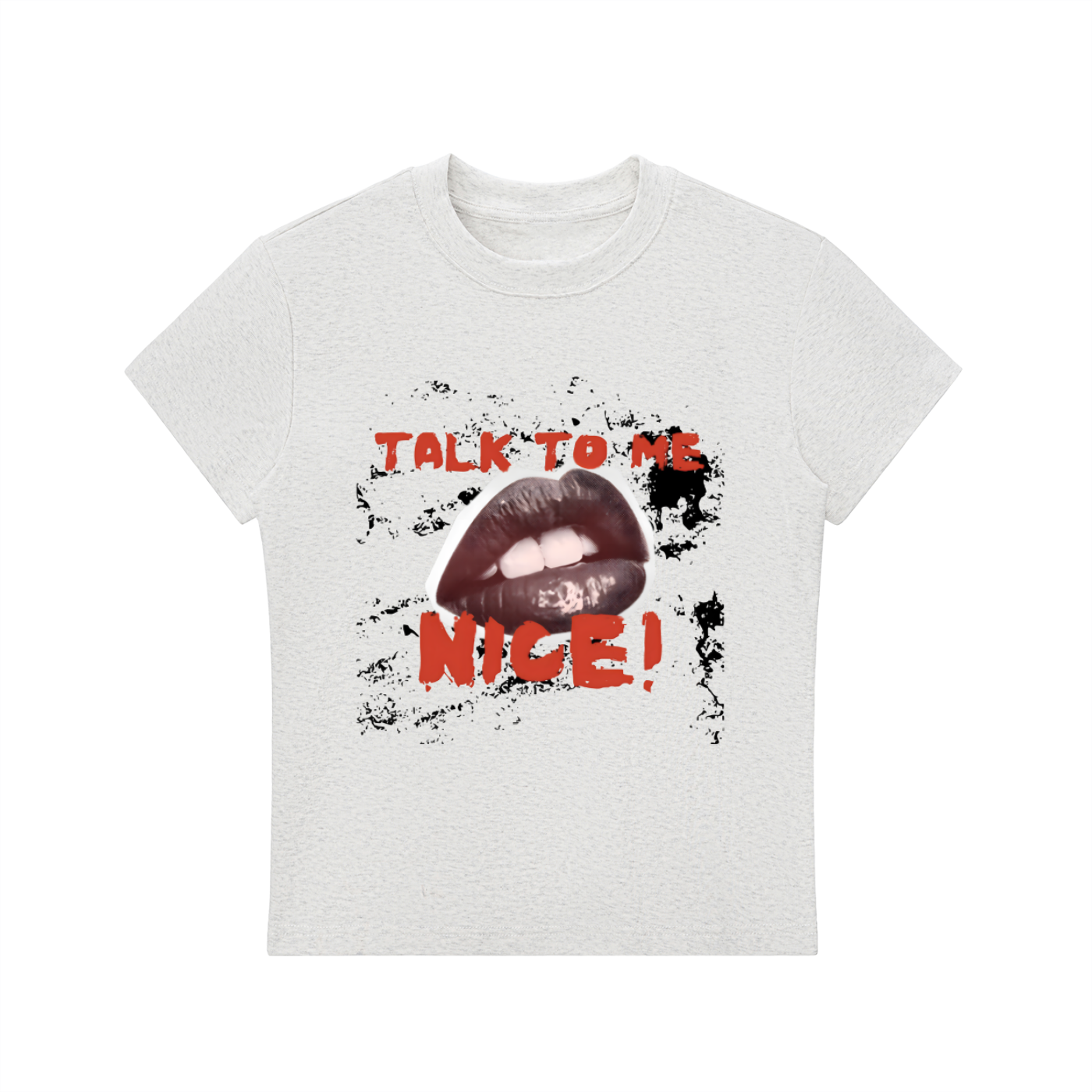 Talk To Mi Nice Essential Bodycon Crewneck T-Shirt