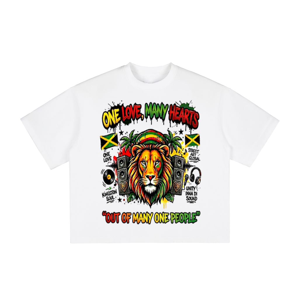 ONE LOVE, OUT OF MANY | Vintage Washed Boxy T-Shirt