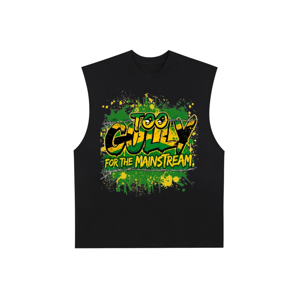 Too GULLY for the Mainstream Raw Edge Cotton Tank Top