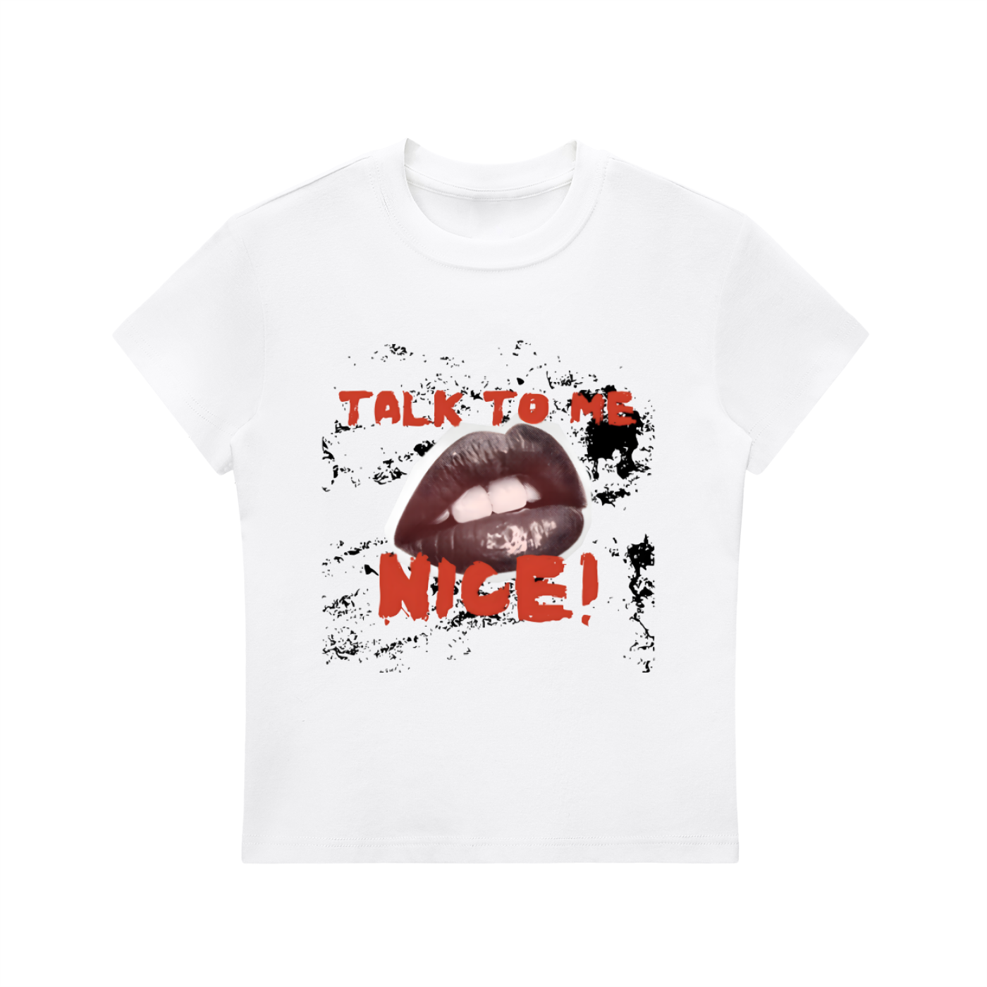 Talk To Mi Nice Essential Bodycon Crewneck T-Shirt