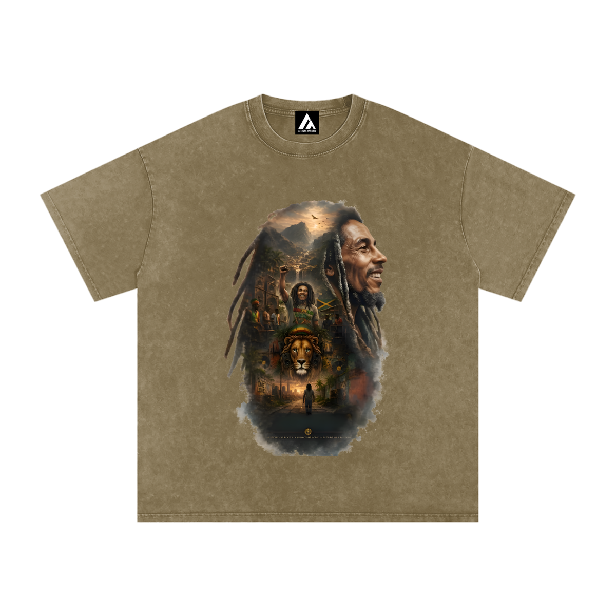 Snow Washed Oversized Cotton T-Shirt