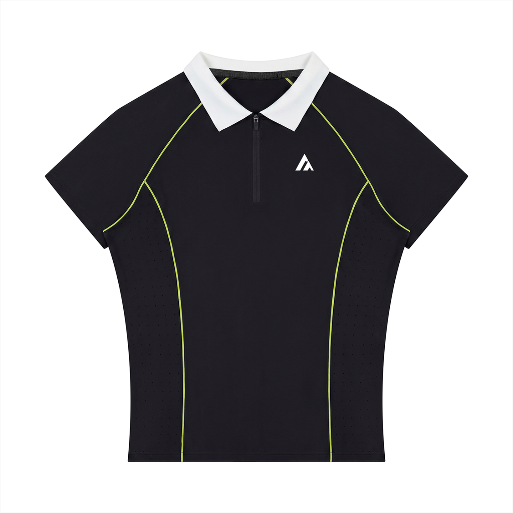 Women’s Slim Fit Quarter-Zip Polo Shirt