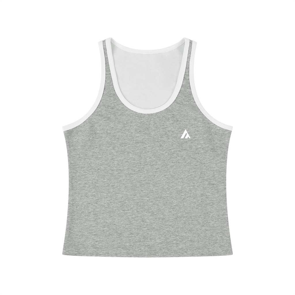 Women's Color Block Cropped Tank Top