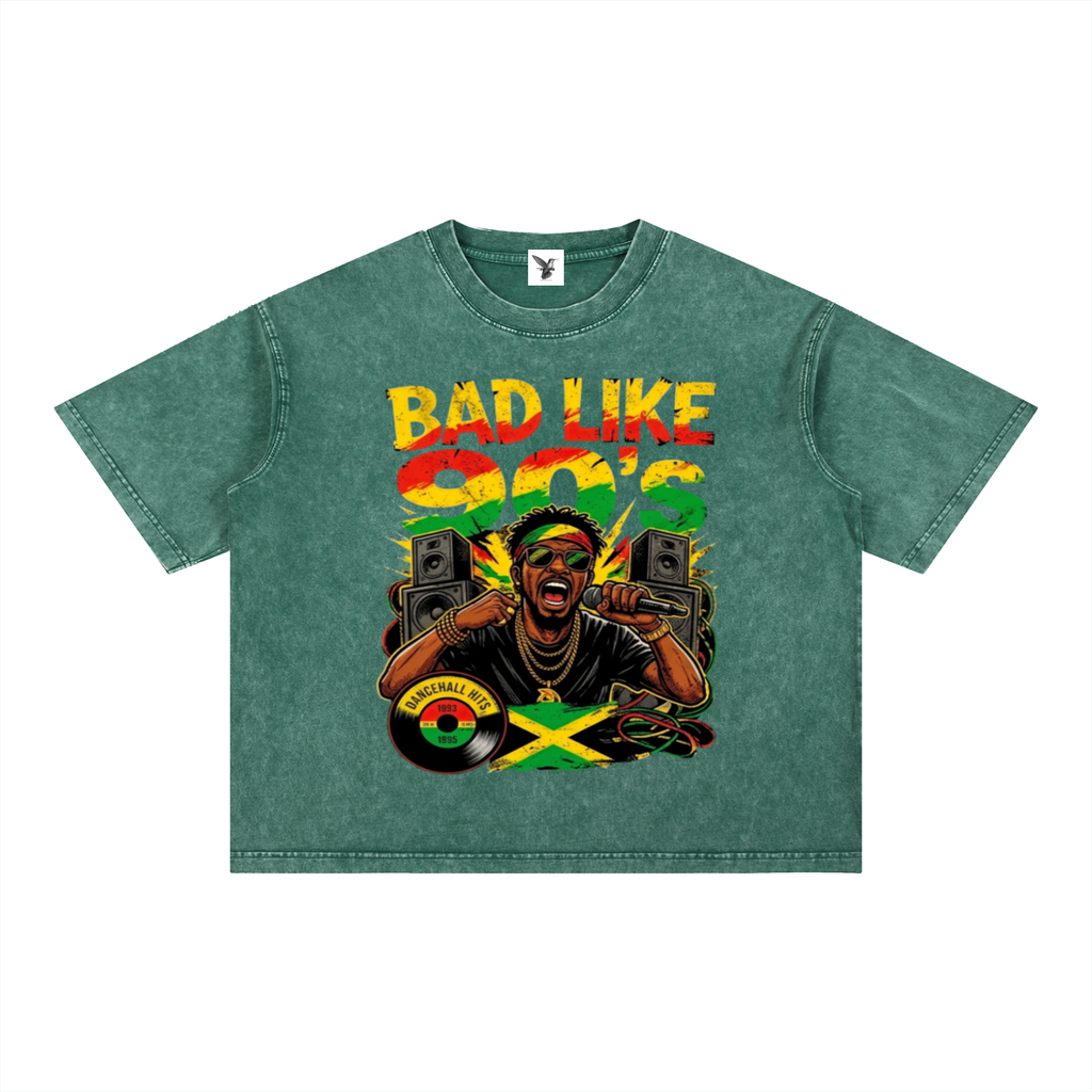 BAD LIKE 90's | Mineral Wash Boxy Cotton T-Shirt