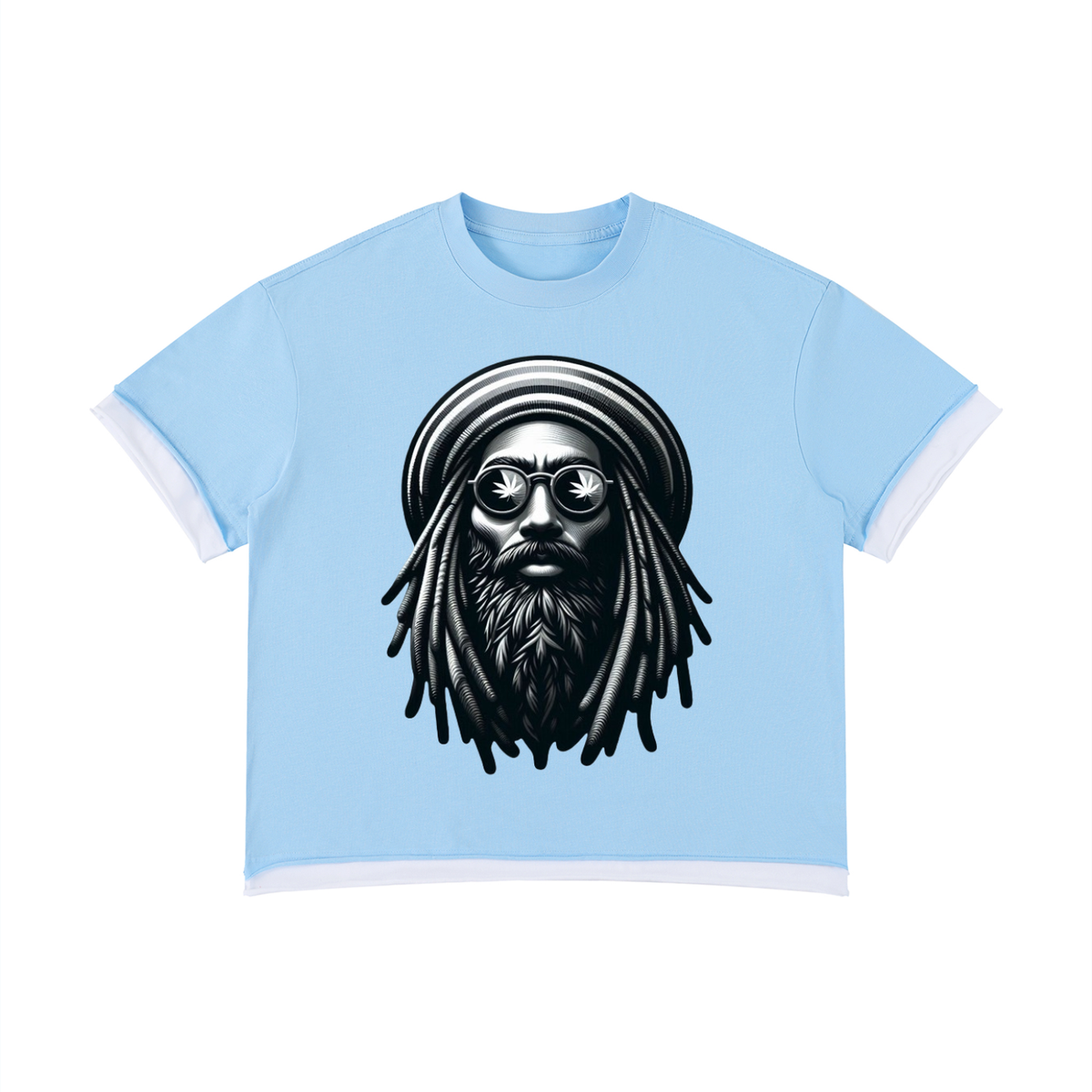 Unisex Boxy Color Block T-Shirt
