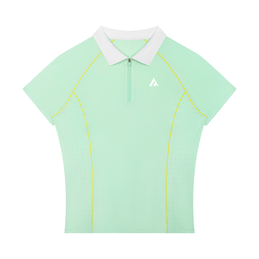 Women’s Slim Fit Quarter-Zip Polo Shirt