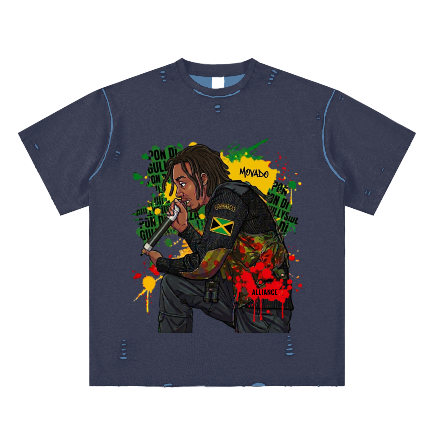 Movado ALLIANCE Hand-frayed Reversible T-shirt