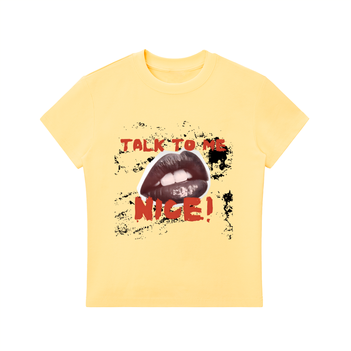 Talk To Mi Nice Essential Bodycon Crewneck T-Shirt