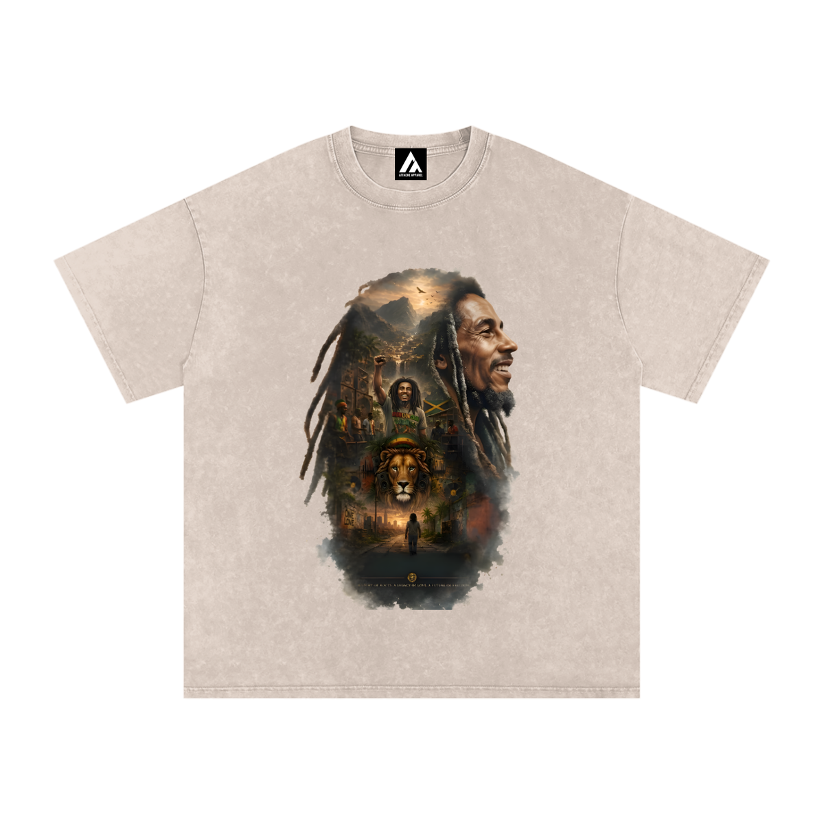 Snow Washed Oversized Cotton T-Shirt