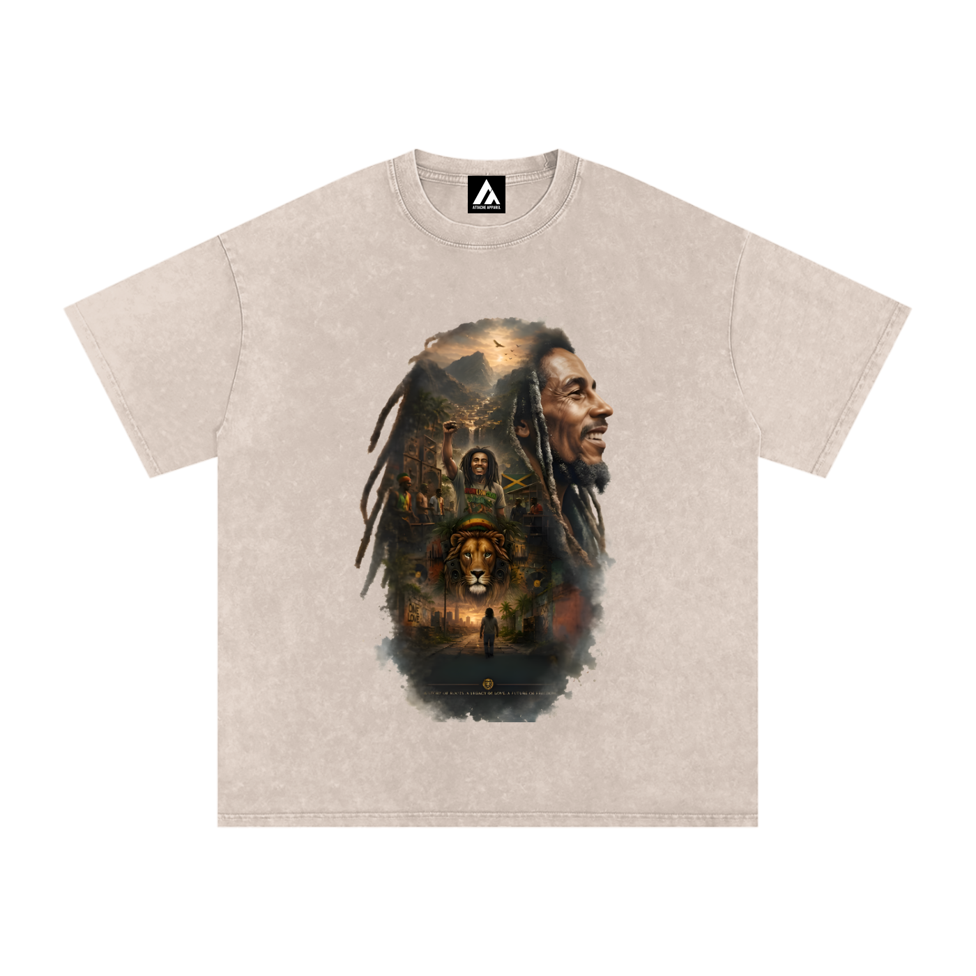 Snow Washed Oversized Cotton T-Shirt