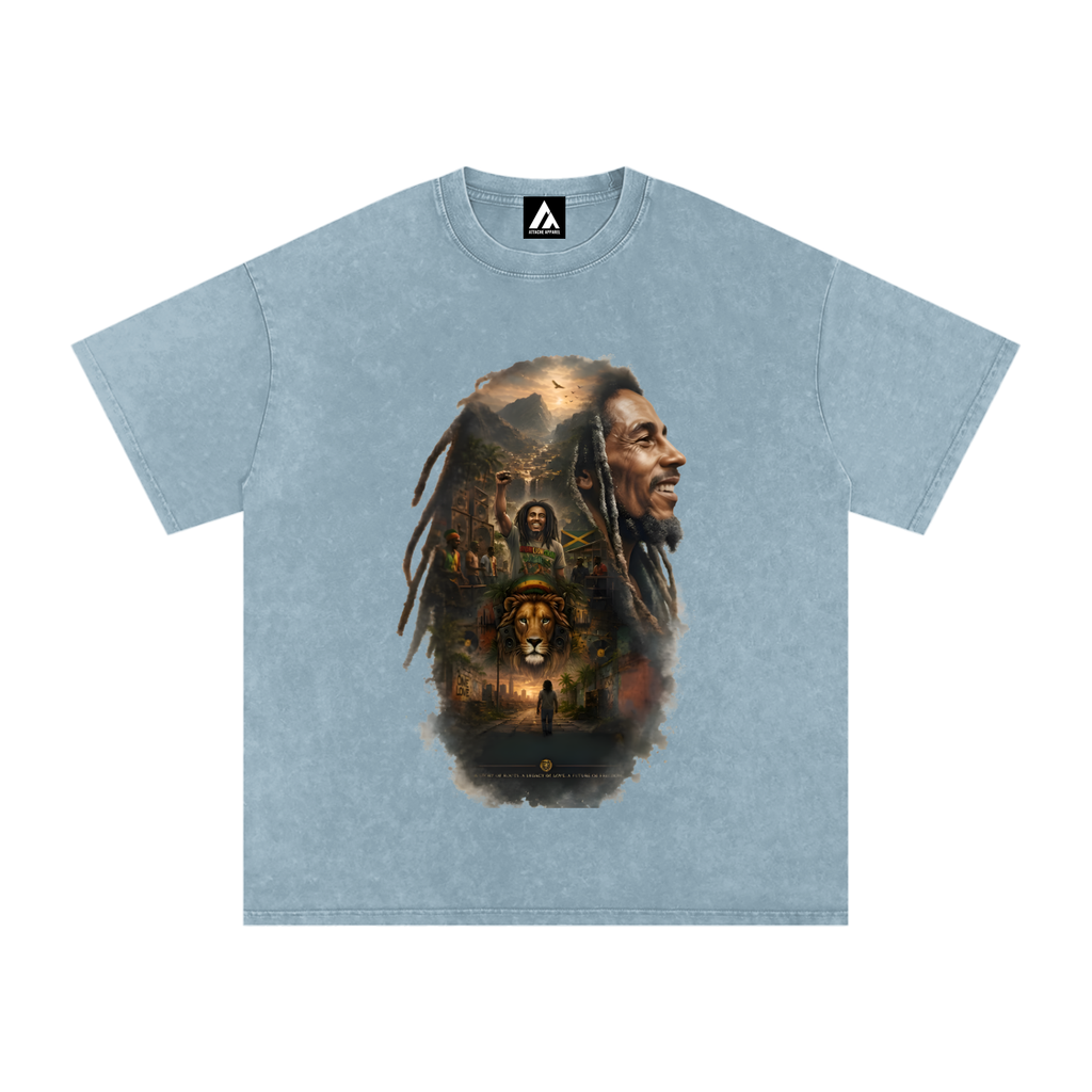 Snow Washed Oversized Cotton T-Shirt