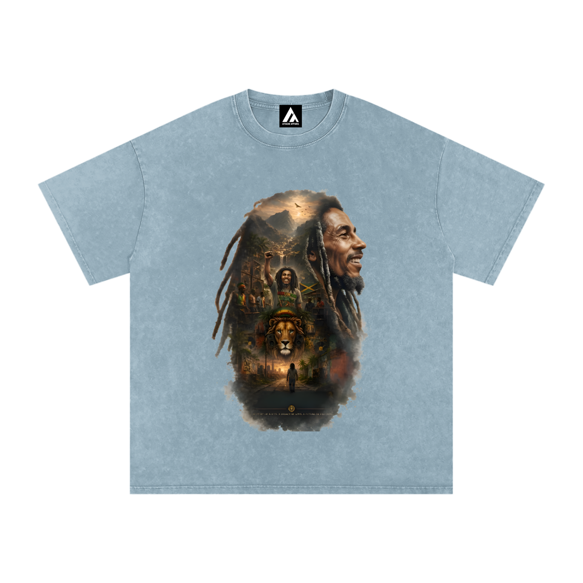 Snow Washed Oversized Cotton T-Shirt