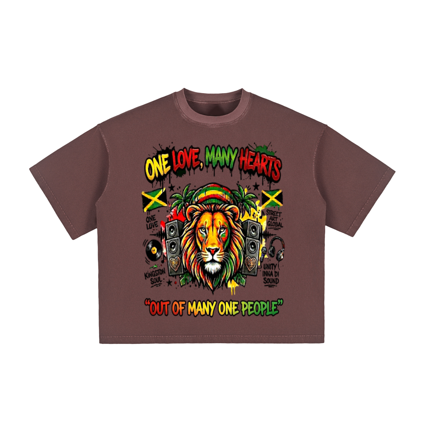 ONE LOVE, OUT OF MANY | Vintage Washed Boxy T-Shirt