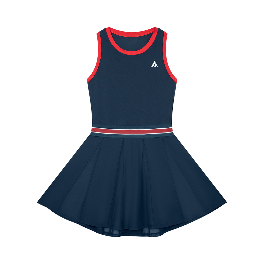 Women's Color Block A-Line Sleeveless Dress
