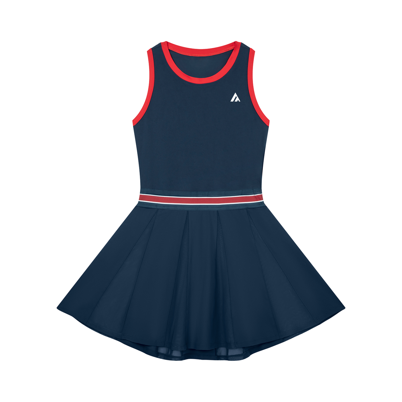 Women's Color Block A-Line Sleeveless Dress