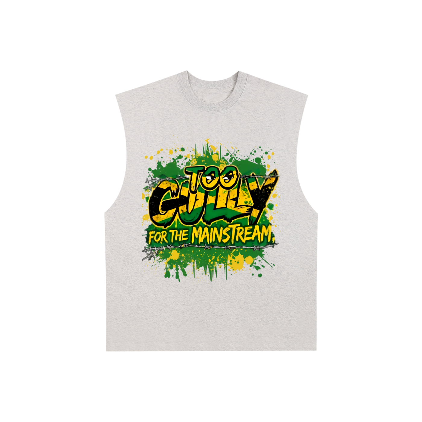 Too GULLY for the Mainstream Raw Edge Cotton Tank Top