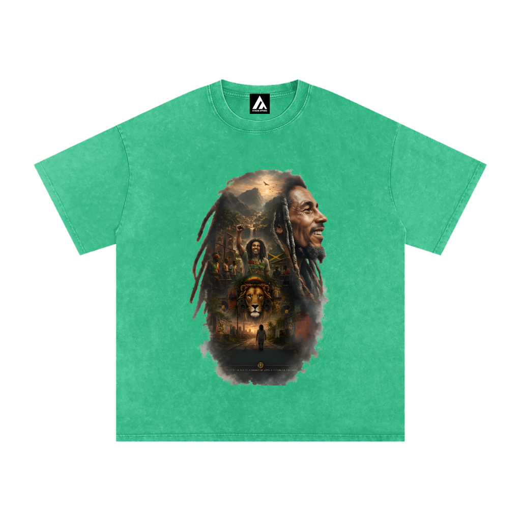 Snow Washed Oversized Cotton T-Shirt