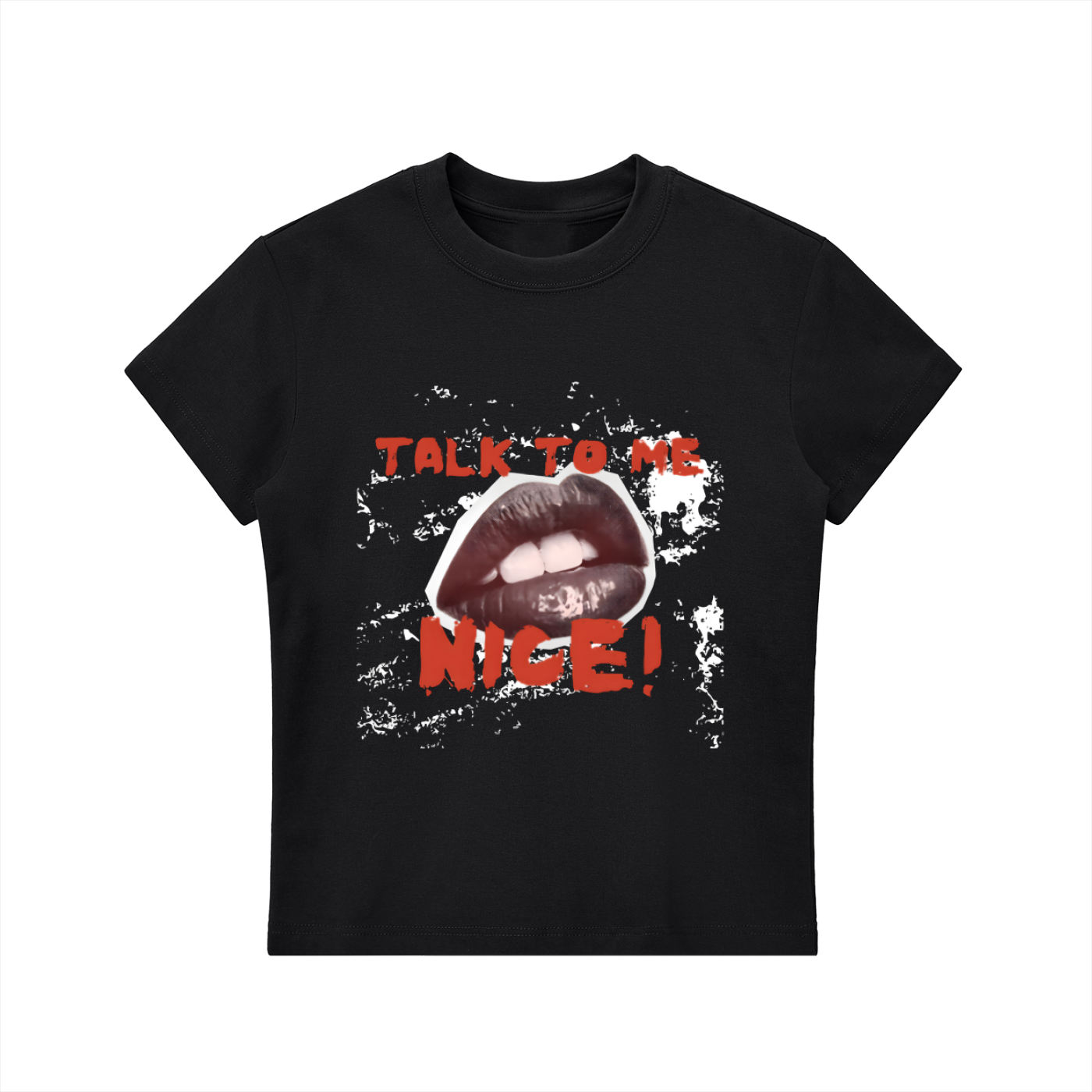 Talk To Mi Nice Essential Bodycon Crewneck T-Shirt