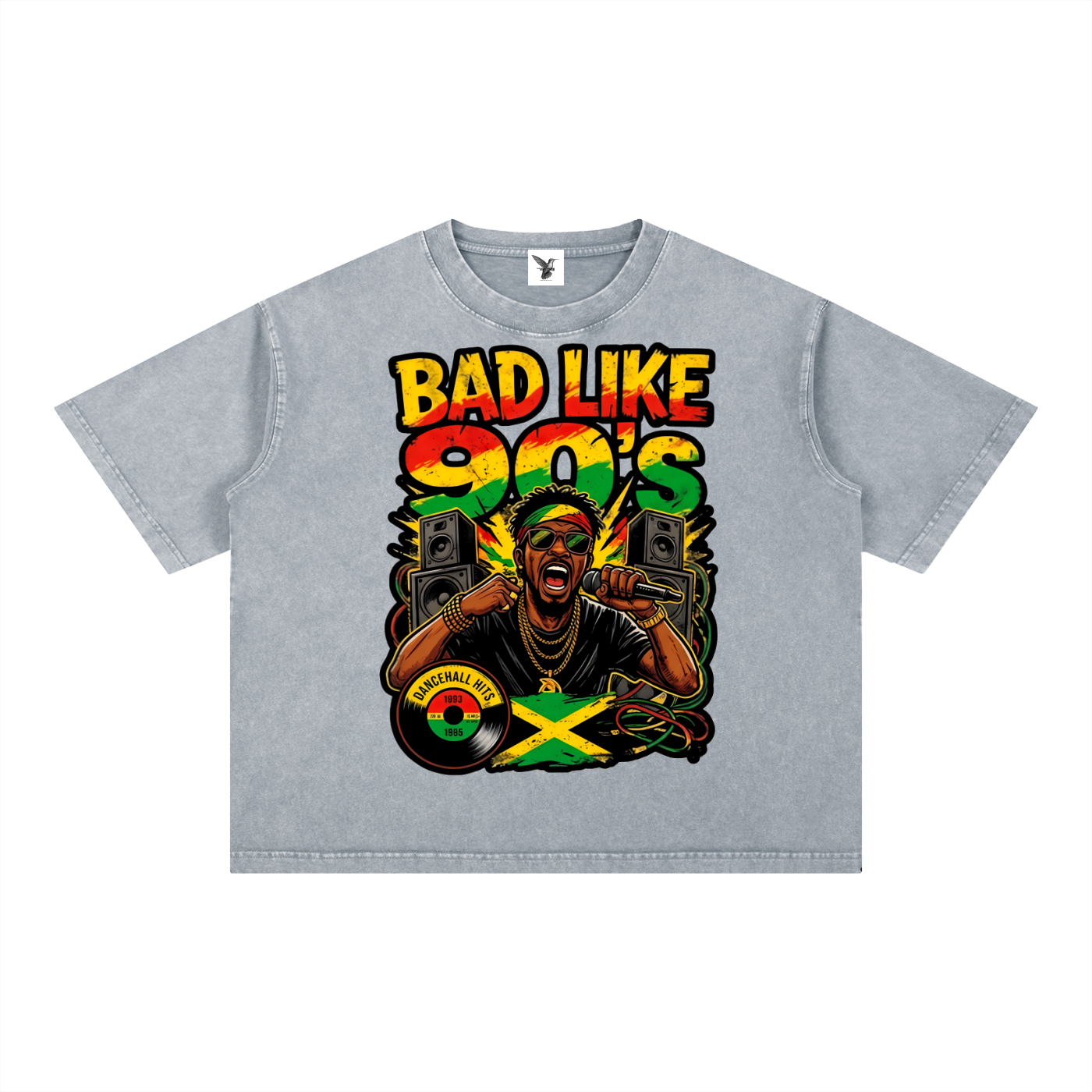 BAD LIKE 90's | Mineral Wash Boxy Cotton T-Shirt