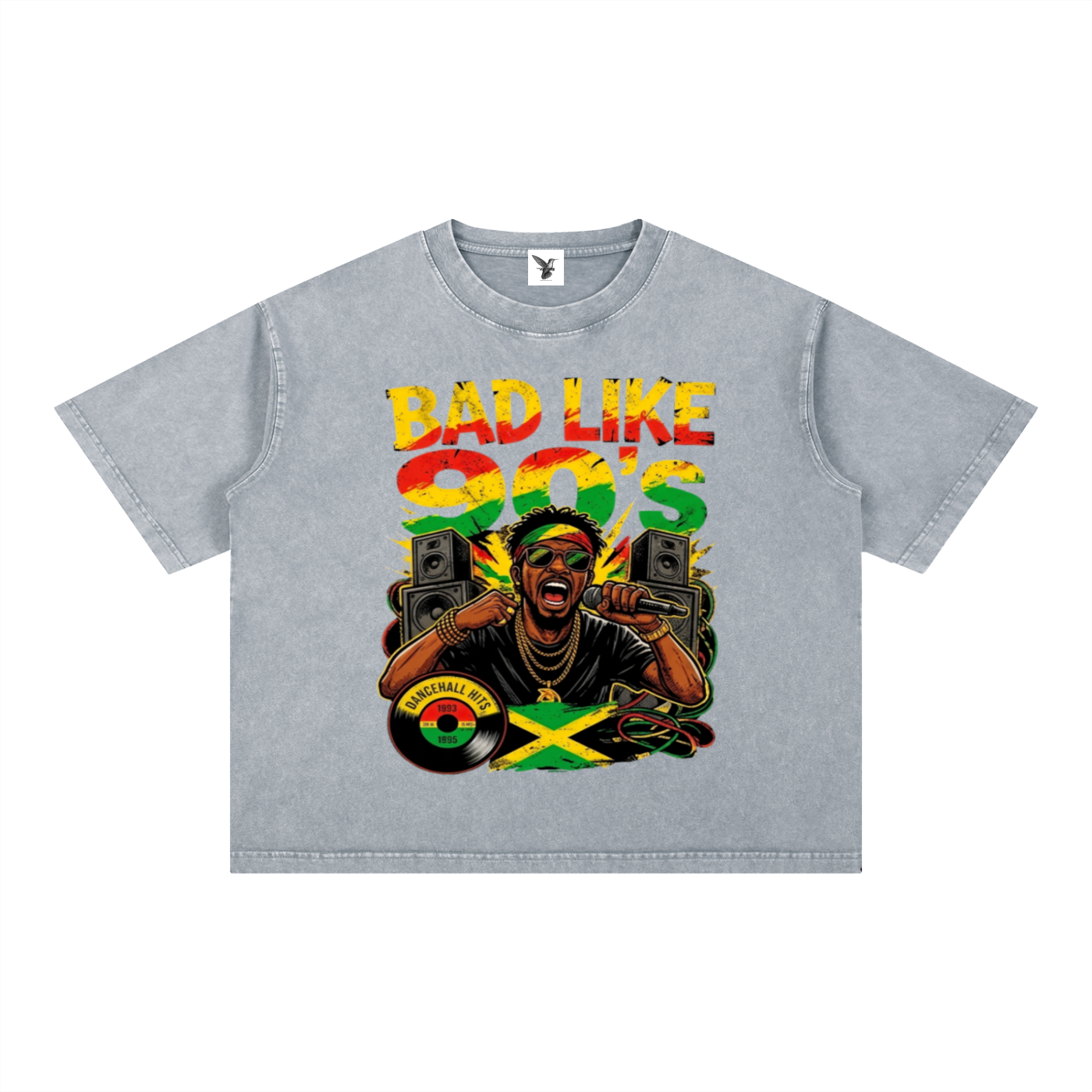 BAD LIKE 90's | Mineral Wash Boxy Cotton T-Shirt