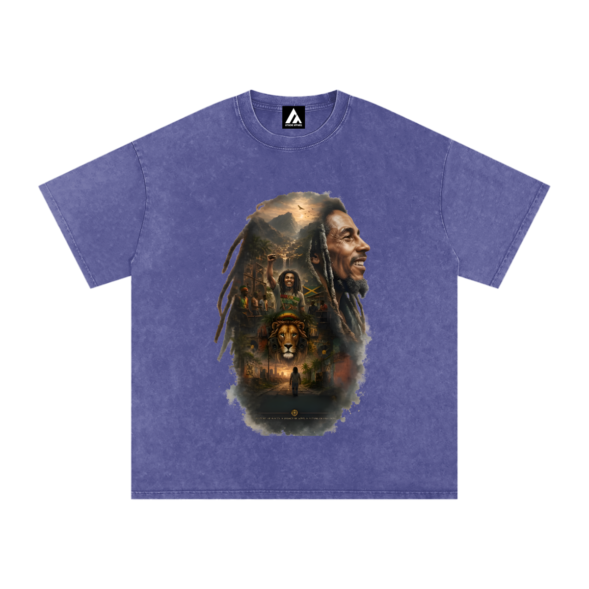 Snow Washed Oversized Cotton T-Shirt