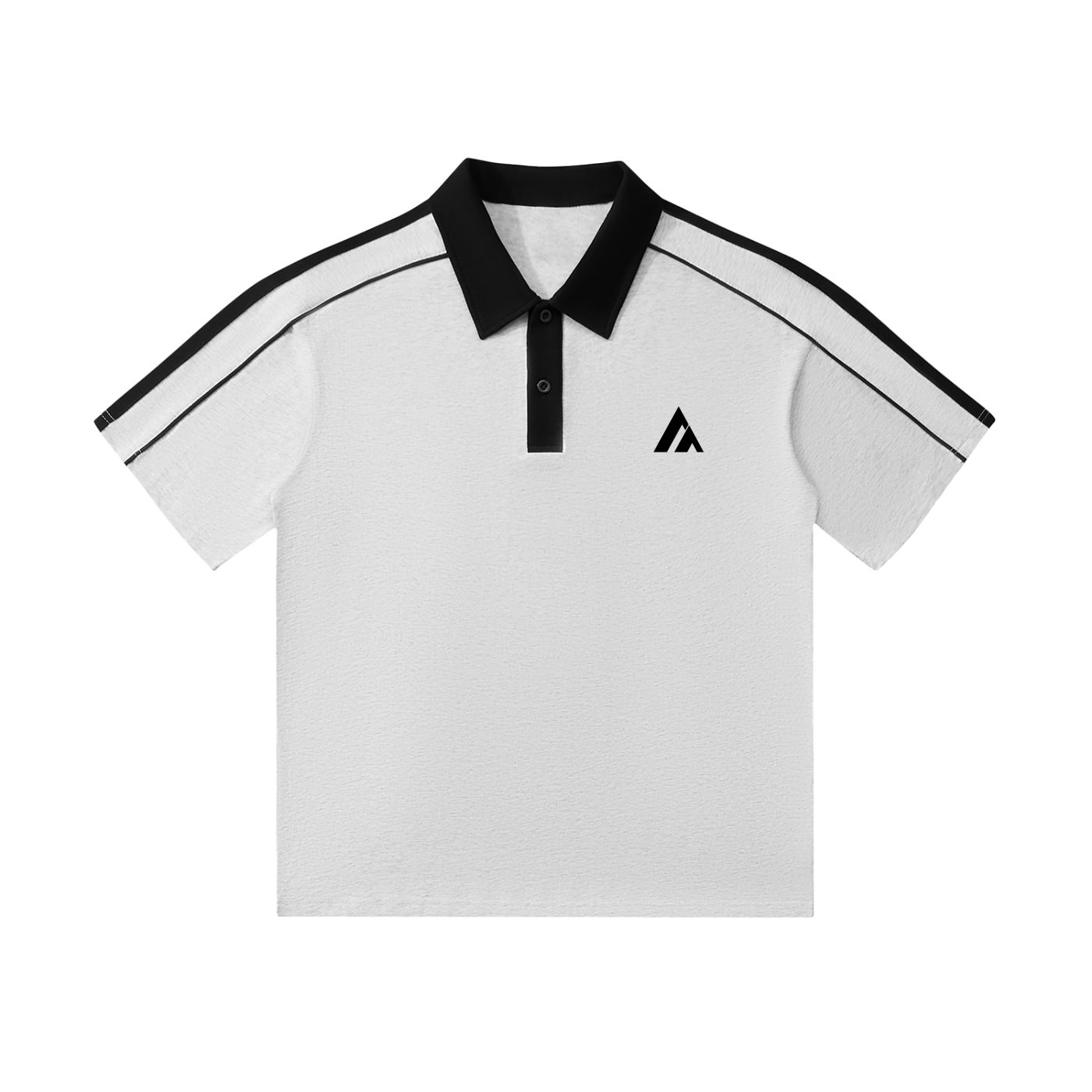 Contrast Collar Short-Sleeve Polo Shirt
