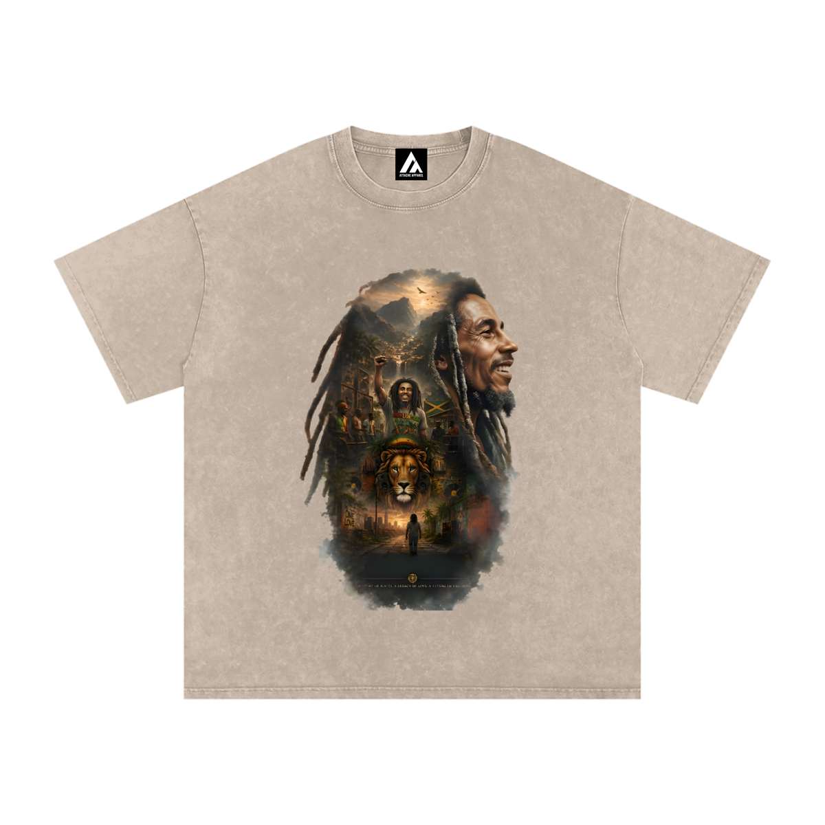 Snow Washed Oversized Cotton T-Shirt