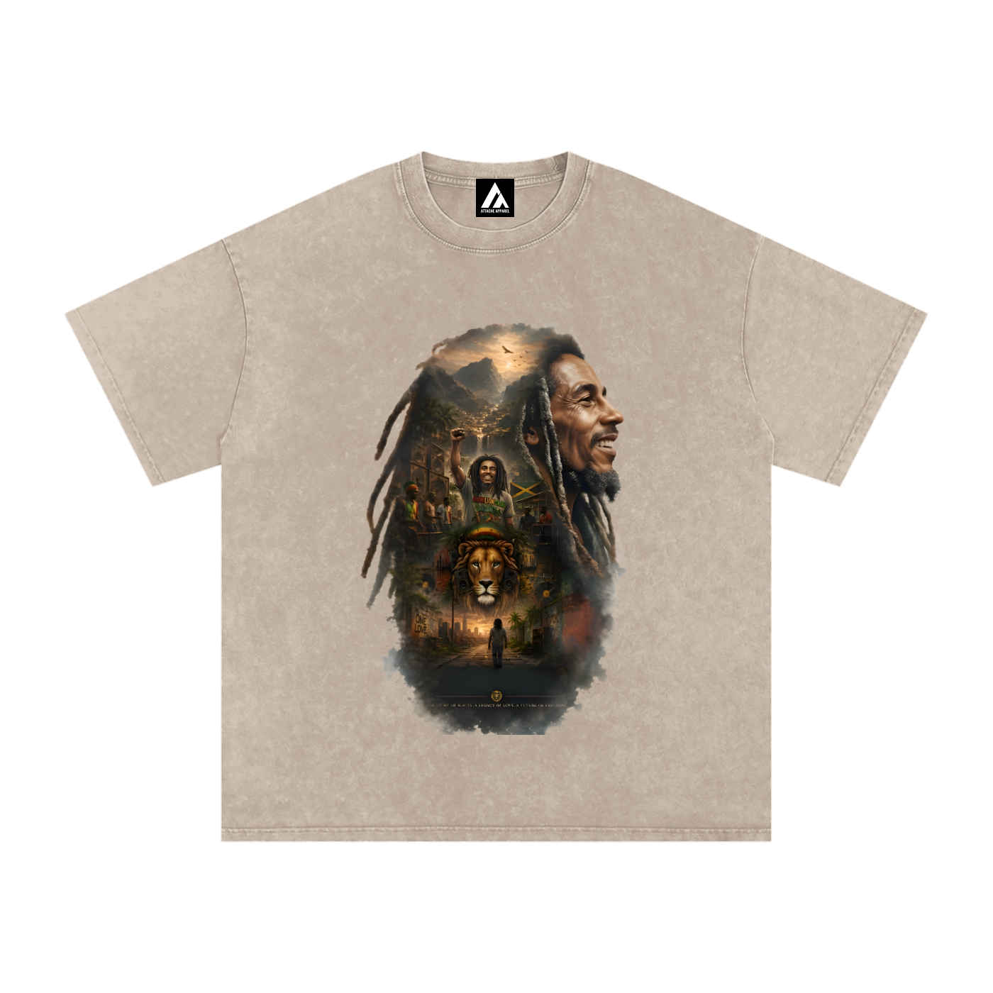 Snow Washed Oversized Cotton T-Shirt