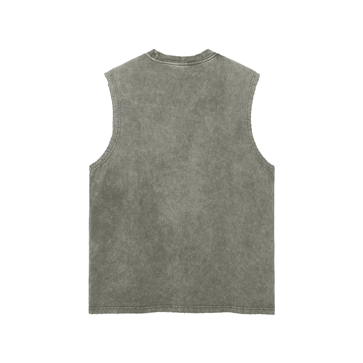 Too GAZA for the Weak Snow Washed Frayed Hem Tank Top