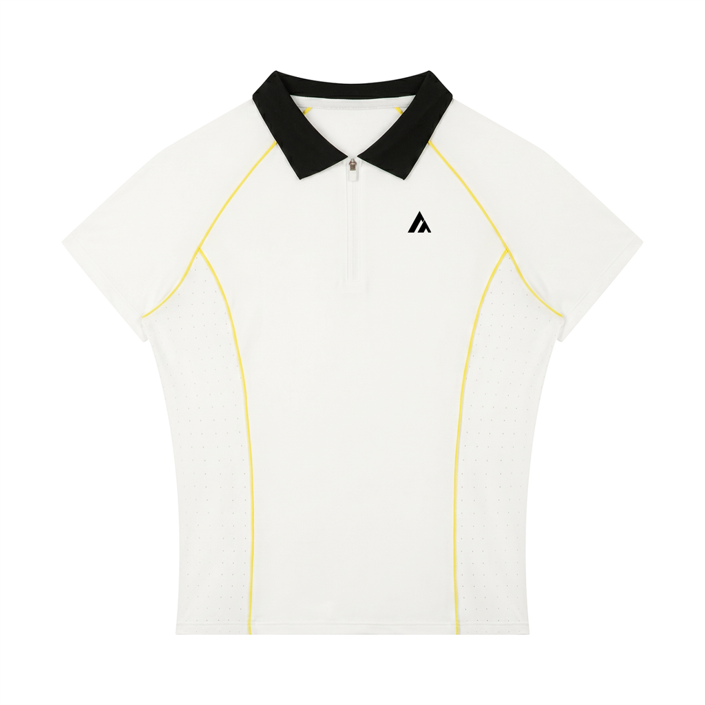 Women’s Slim Fit Quarter-Zip Polo Shirt