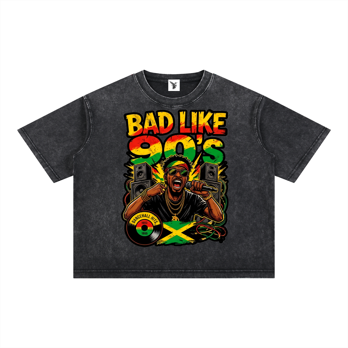 BAD LIKE 90's | Mineral Wash Boxy Cotton T-Shirt