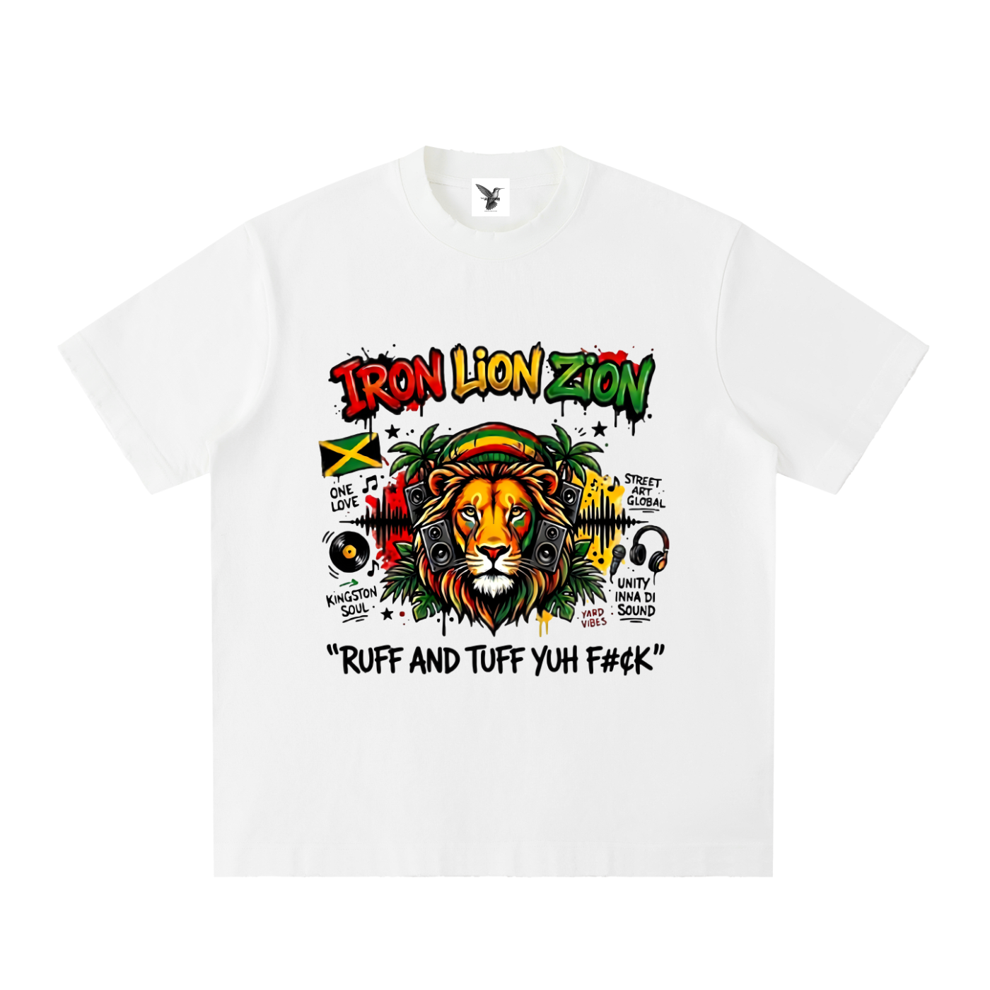 IRON LION ZION | Heavyweight Vintage Washed Frayed T-Shirt