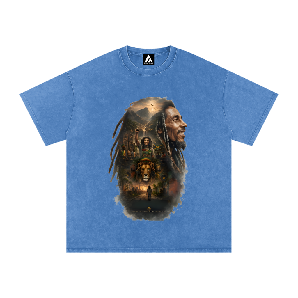 Snow Washed Oversized Cotton T-Shirt