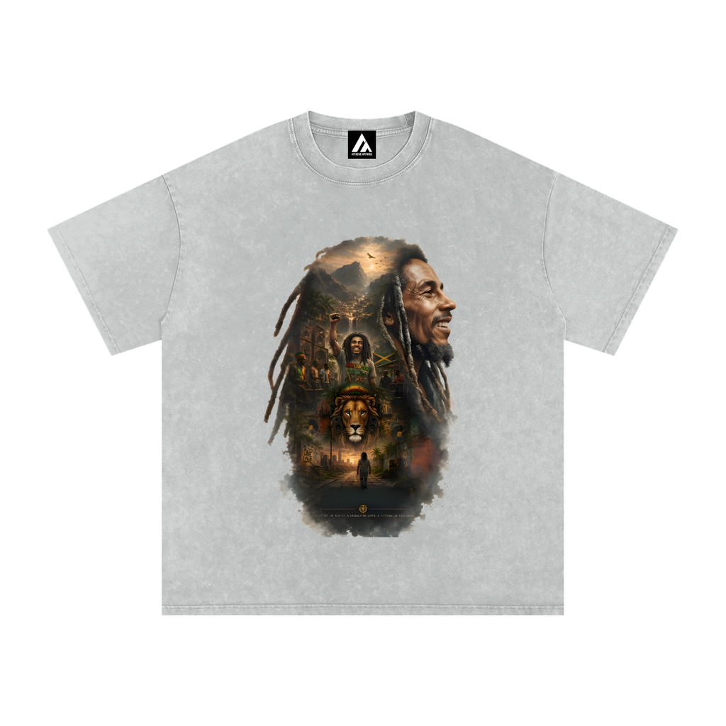 Snow Washed Oversized Cotton T-Shirt