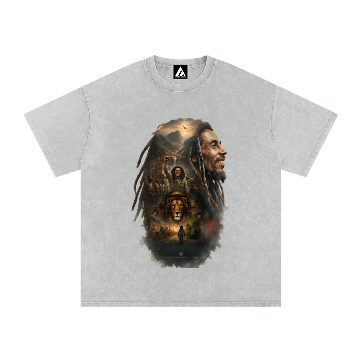 Snow Washed Oversized Cotton T-Shirt