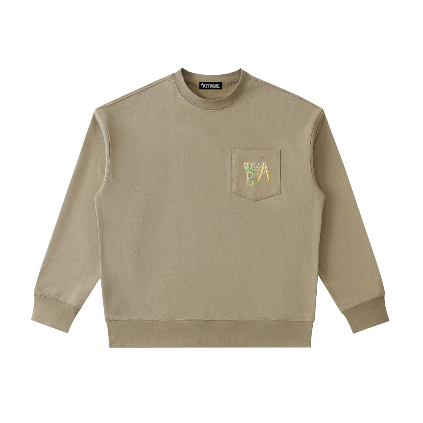 Heavyweight Patch Pocket Crewneck Sweatshirt