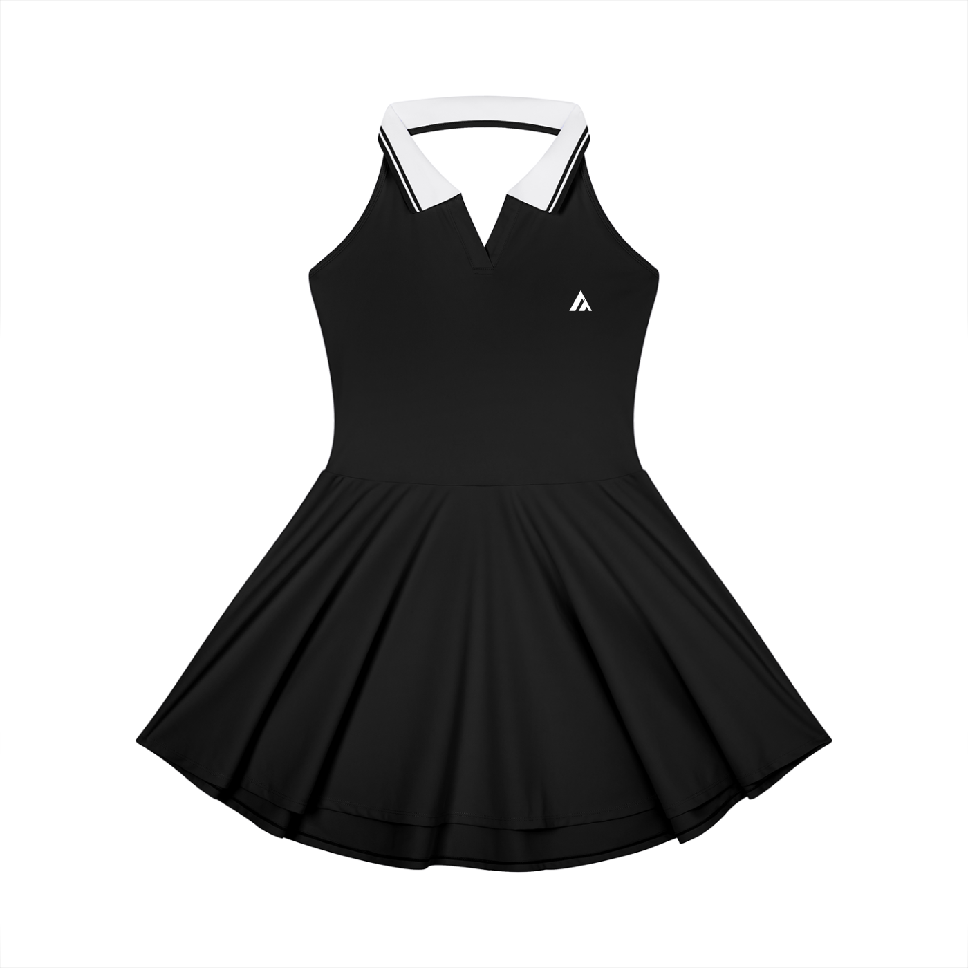 Women's Collared Halter A-Line Tennis Dress