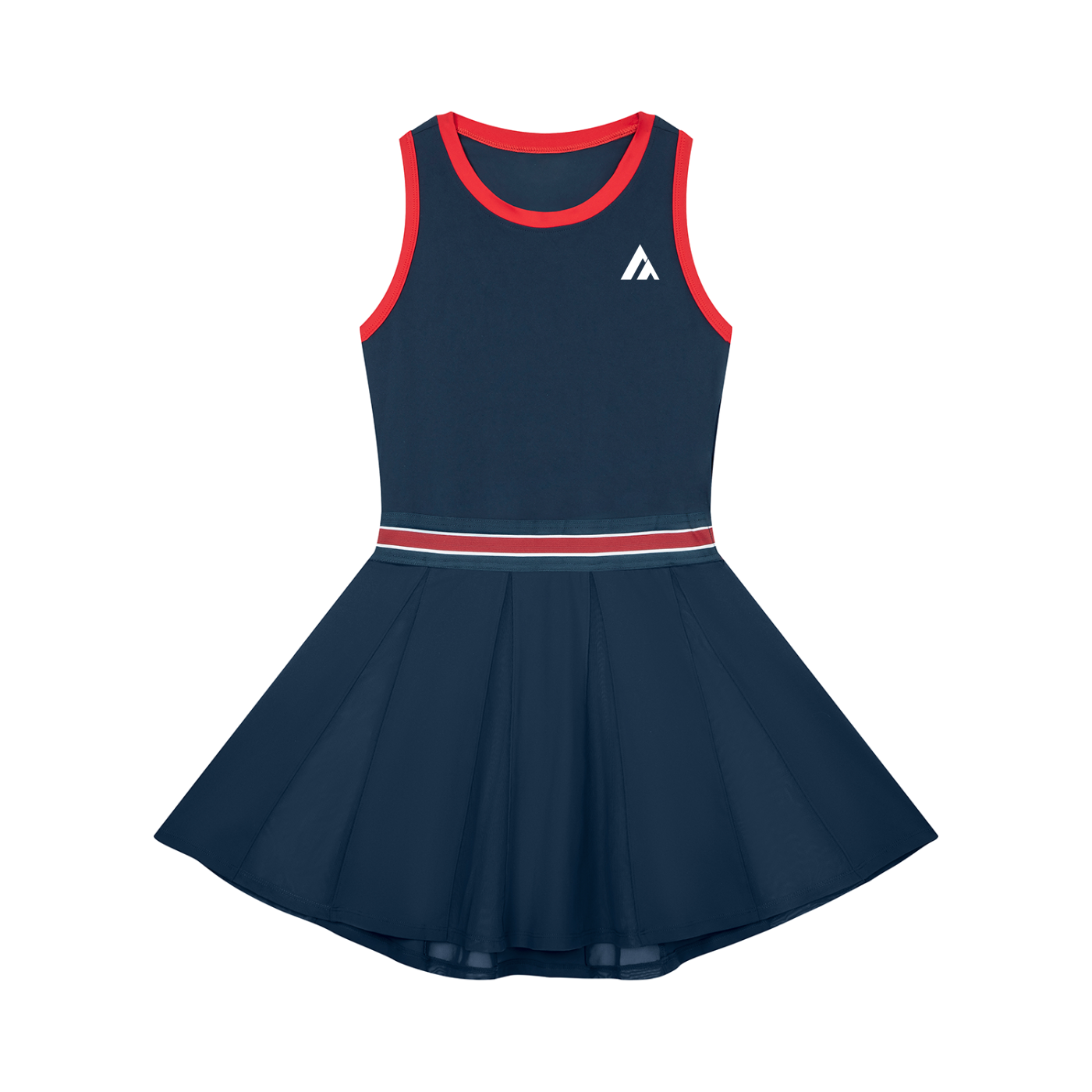Women's Color Block A-Line Sleeveless Dress