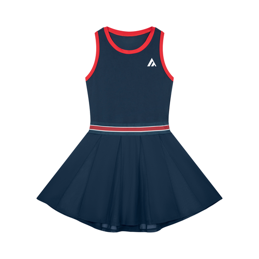 Women's Color Block A-Line Sleeveless Dress