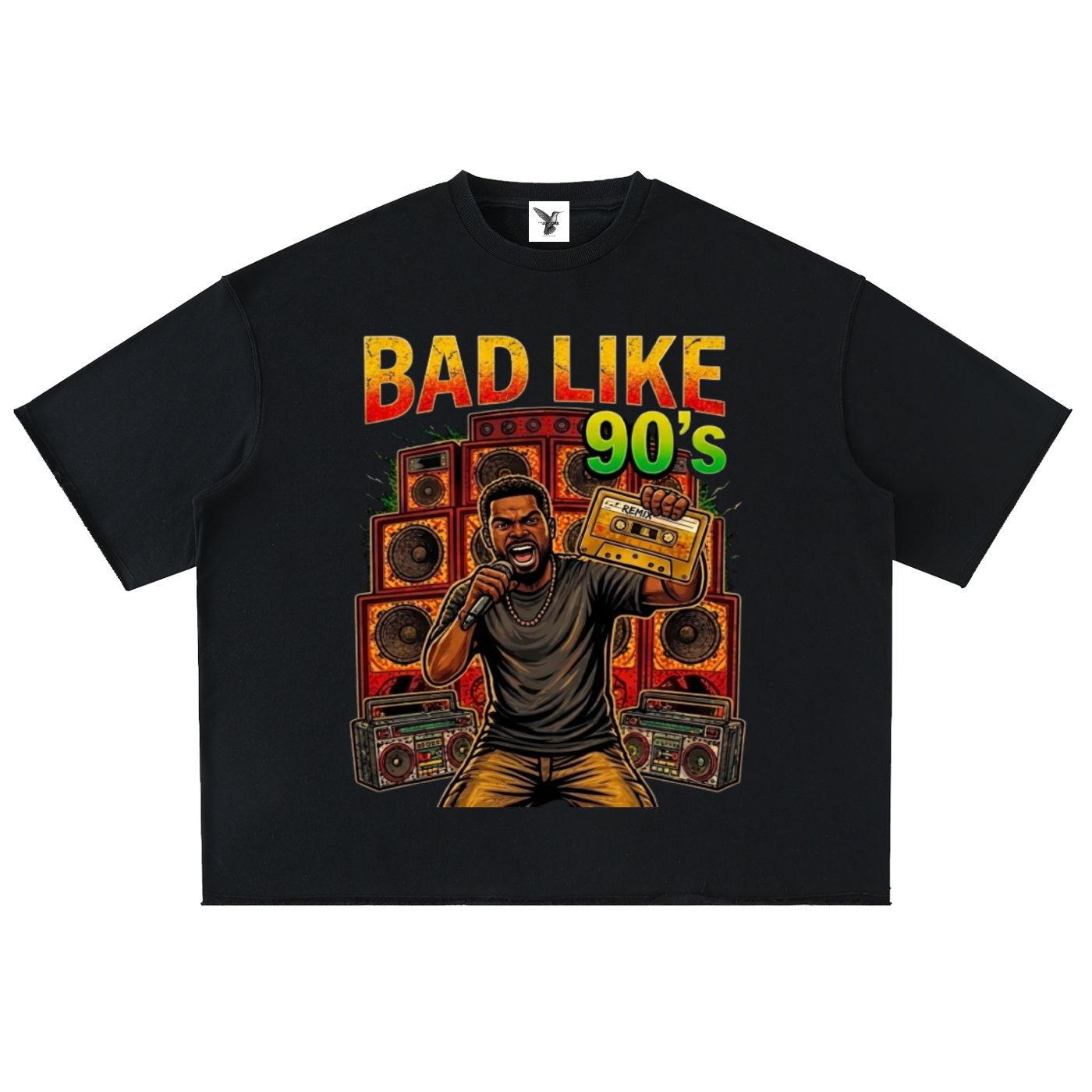 BAD LIKE 90's | Washed Rolled Hem Half Sleeve T-Shirt