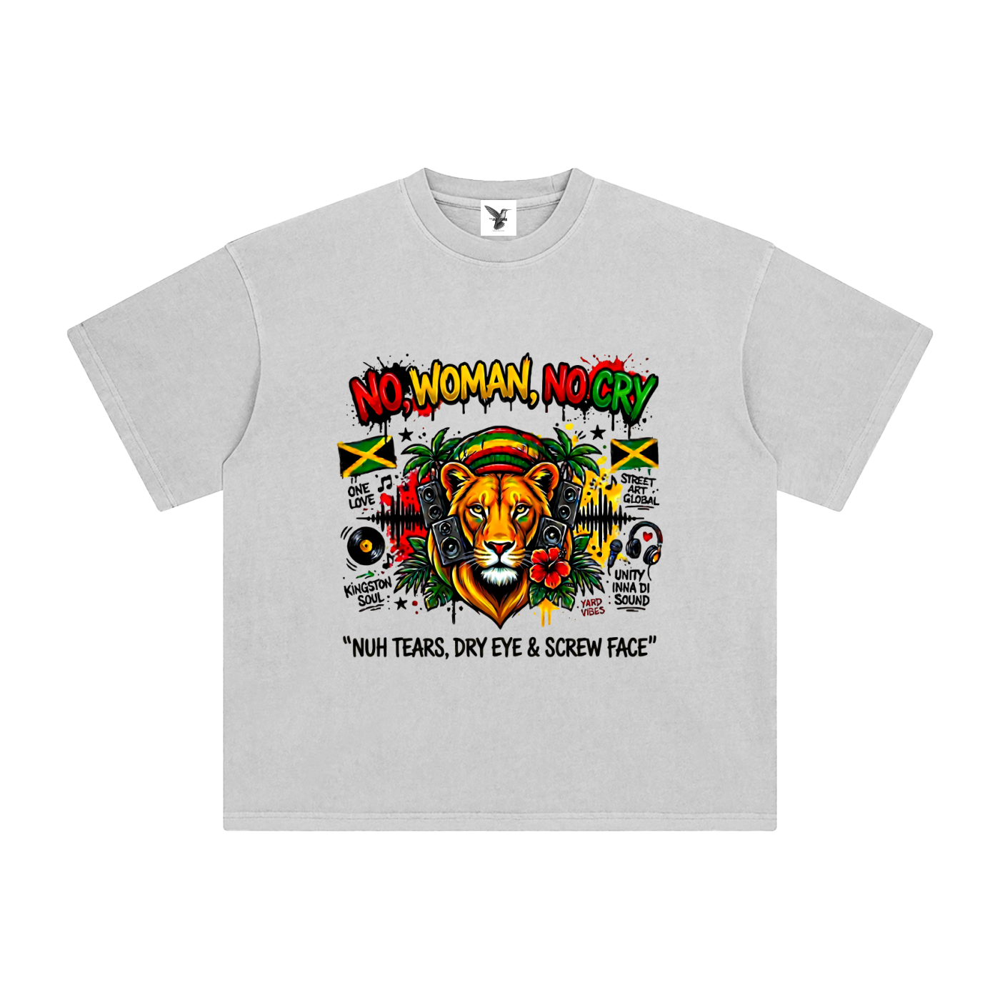 NO, WOMAN, NO CRY | Enzyme Washed T-Shirt
