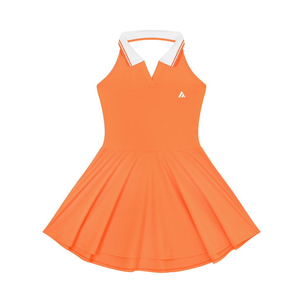 Women's Collared Halter A-Line Tennis Dress