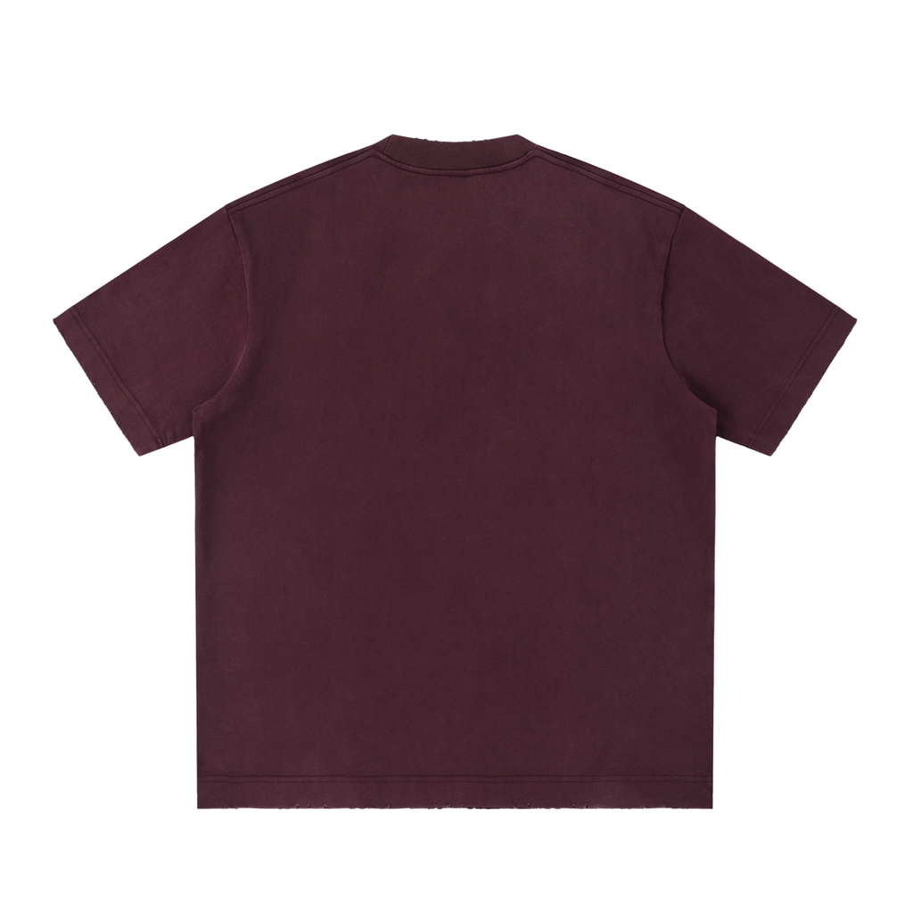 IRON LION ZION | Heavyweight Vintage Washed Frayed T-Shirt