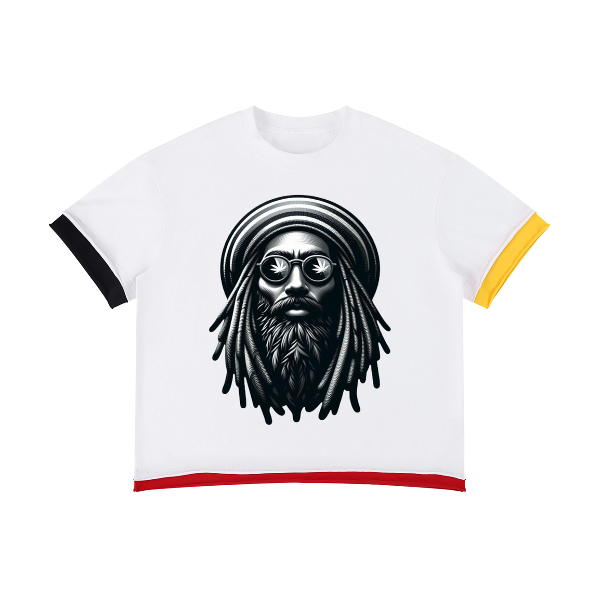 Unisex Boxy Color Block T-Shirt