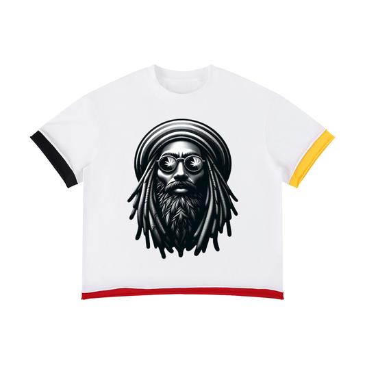 Unisex Boxy Color Block T-Shirt