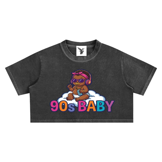 90's BABY | Snow Washed Crop Top