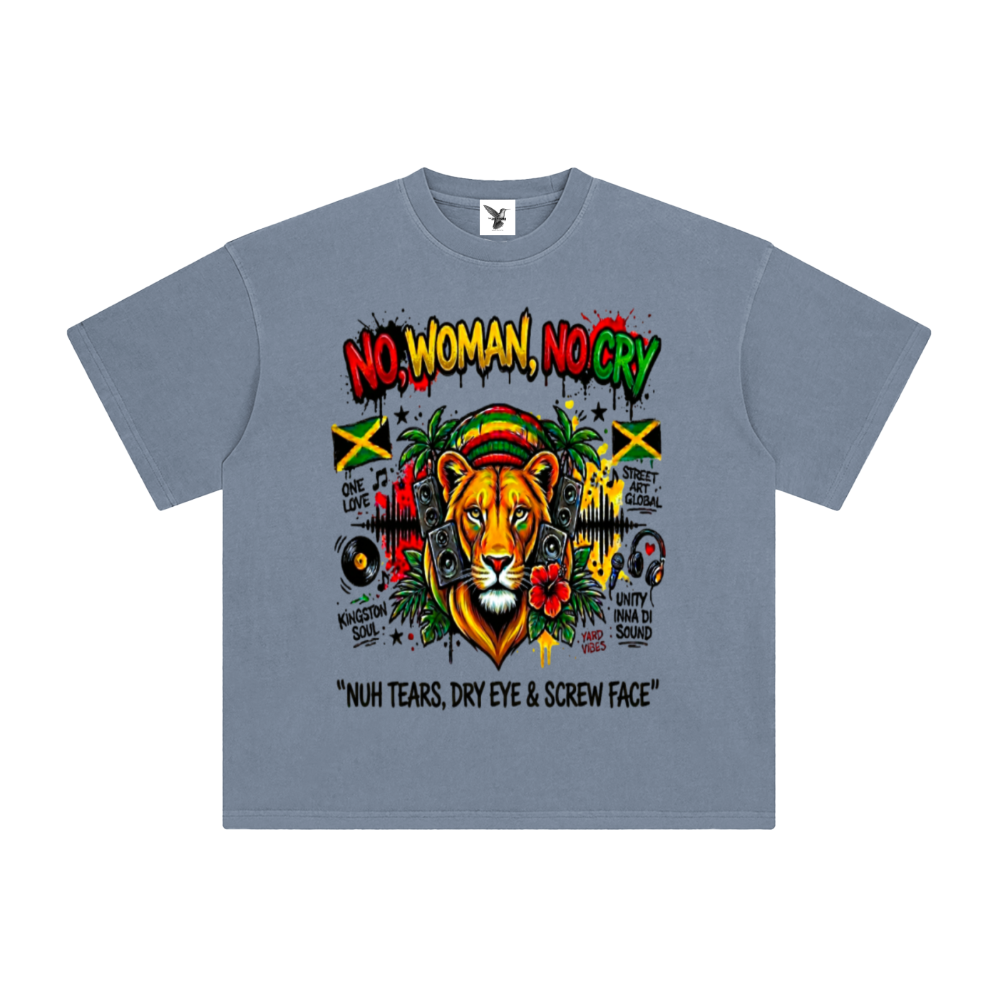NO, WOMAN, NO CRY | Enzyme Washed T-Shirt